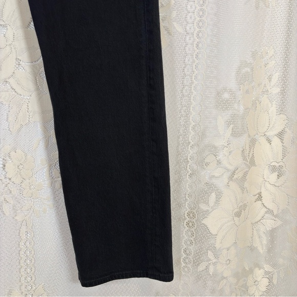 Levi's Wedgie Straight High Rise Denim Jeans Pants Black Sprout Size 27 - Picture 10 of 12